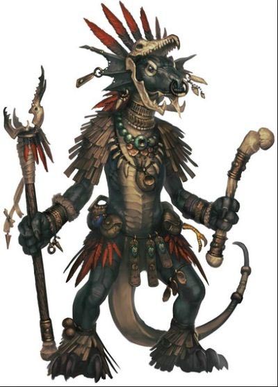 Людоящер шаман [Lizardfolk shaman] / Бестиарий D&D 5 / Monster manual