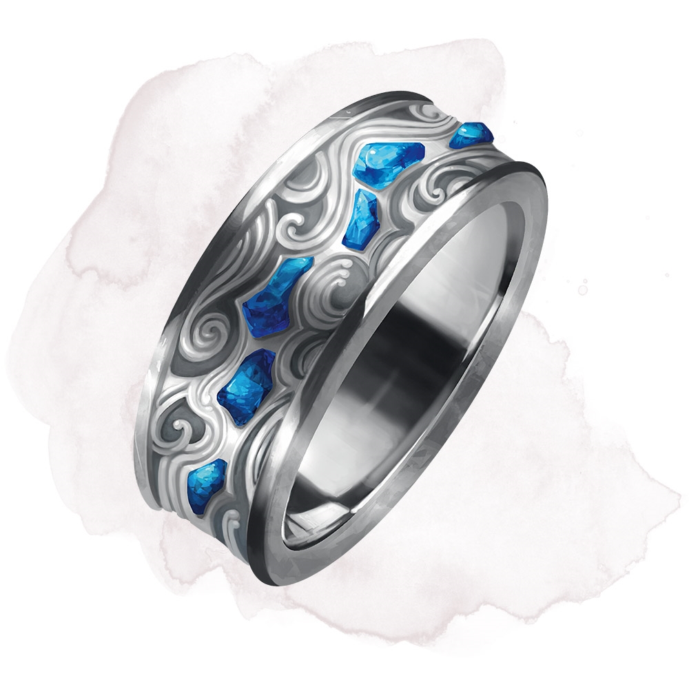 «Кольцо хождения по воде (Ring of water walking)» - магическое кольцо необы...